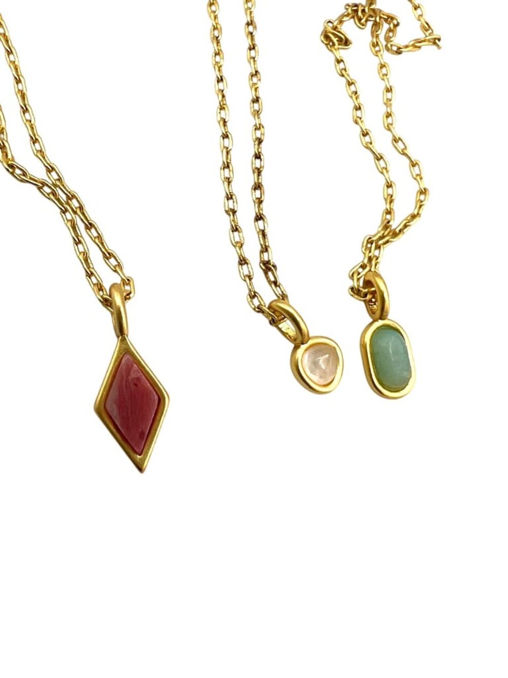 Madewell Stone Collection 3 Necklace Set NWT $46 Hollywood Wardrobe Acquired - Picture 6 of 7